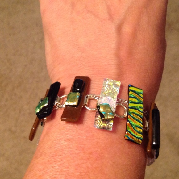 Dichroic glass bracelet