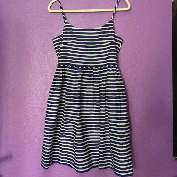 J Crew Blue and White Stripped Dress size 4