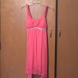 Pink evening dress