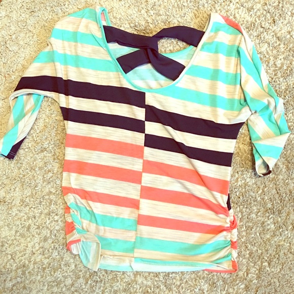 Super cute criss cross back detailed top