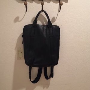 Urban Outfitters Black REAL leather backpack