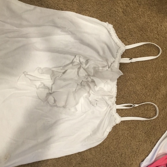 white abercrombie kids tank size xl