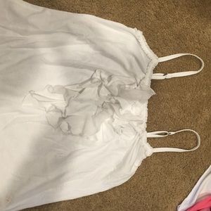 white abercrombie kids tank size xl
