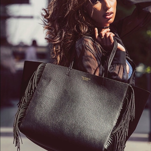 Victoria's Secret Handbags - Sold- VS Suede Tassel Tote
