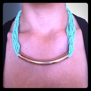 Francesca's turquoise & gold choker
