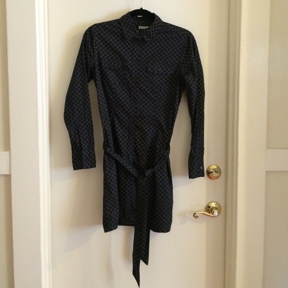 Ben Sherman navy/gold shirt dress
