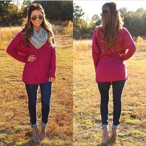 🎉Host Pick🎉 Berry -Loose Fit Sweater