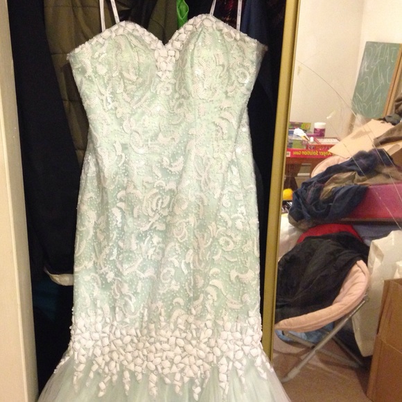 Mint Green Ball / Prom Dress - image 2