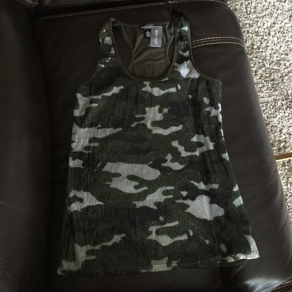 Camo sequin tank top