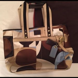 Coach Scarf Print Handbag