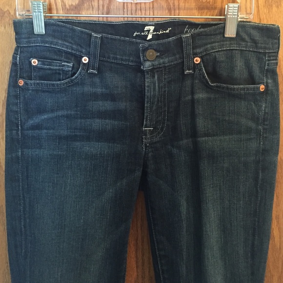 7 for all Mankind Dark Wash Bootcut Jeans, size 28 - Picture 1 of 4