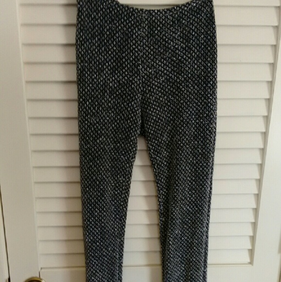 Black And Silver Lurex Leggings