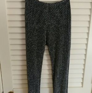 Black And Silver Lurex Leggings