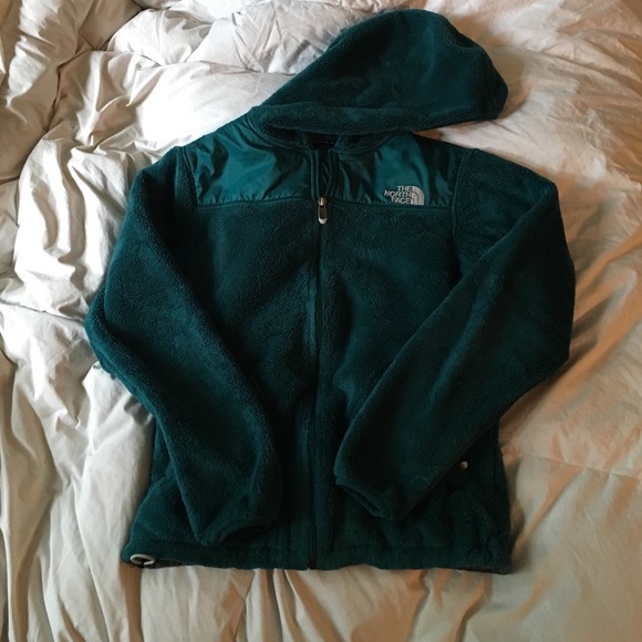Turquoise north face zip up
