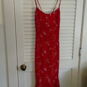 Red print Express dress