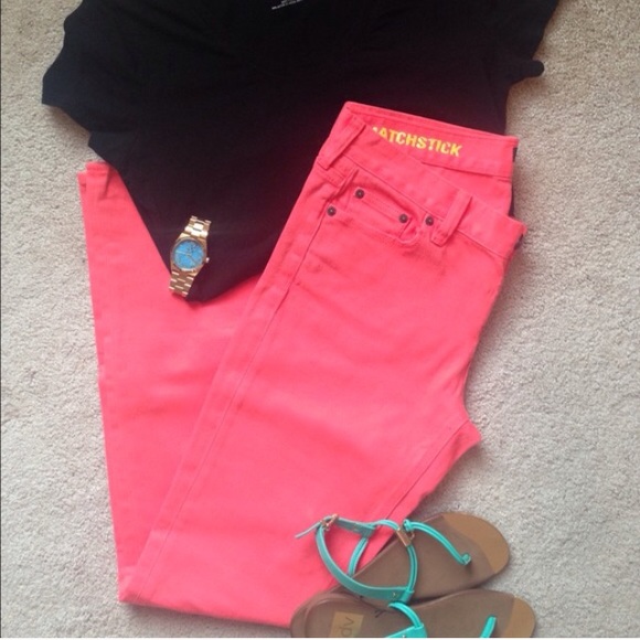 J. Crew Denim - 💕SALE💕 J.Crew matchstick neon coral/pink jeans.