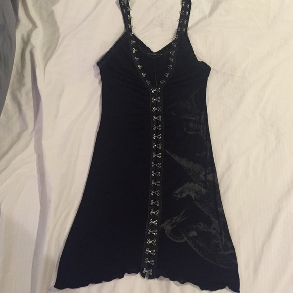Salvage black mini dress
