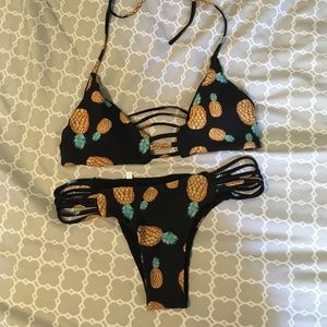 Brand new pineapple print bikini!!