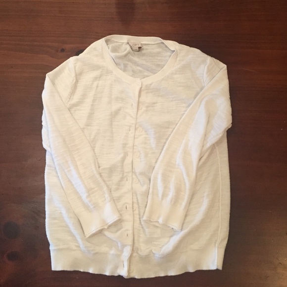 Ann Taylor loft white cardigan