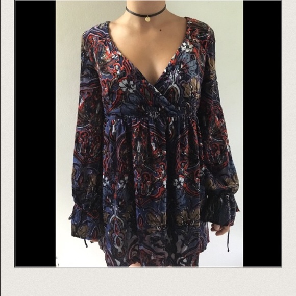 ‼️SALE‼️Free People Boho Velvet Dress 2x HOST PICK - Picture 4 of 4