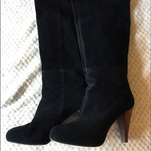 Joie Black suede knee high boots