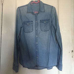 Long sleeve jean shirt.