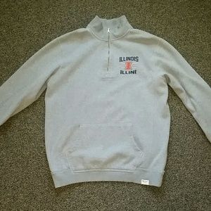 Illinois 1/4 zip Sweatshirt with Block I