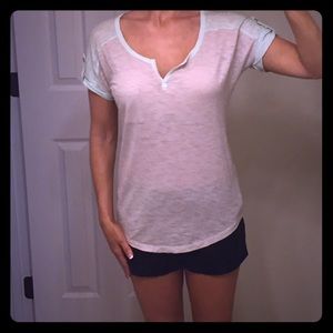 Express mint green baseball tee