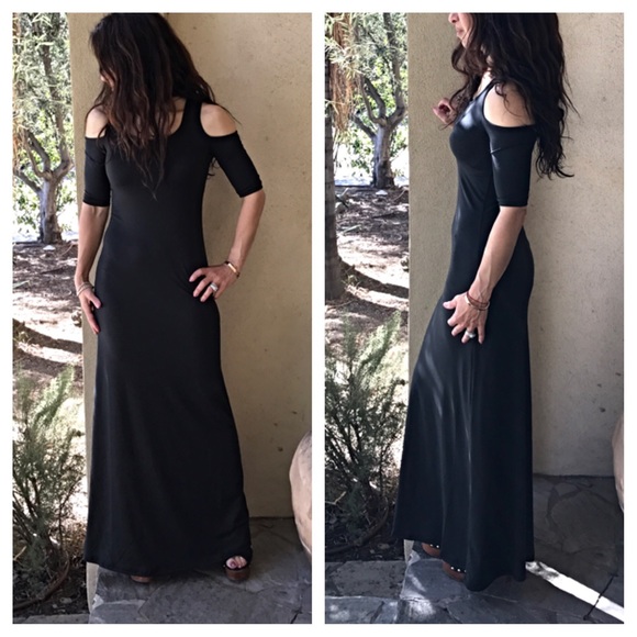 Cold shoulder maxi dress ONE HOUR SALE - Picture 2 of 4