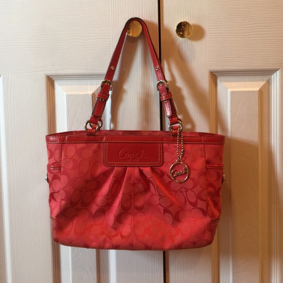 Coach Handbags - Red/Orange Coach purse for spring, summer, & fall!