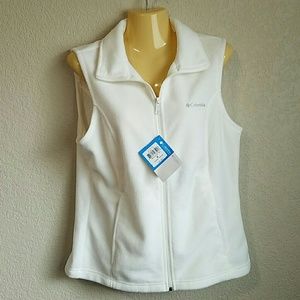 NWT! Columbia White Benton Springs Fleece Vest