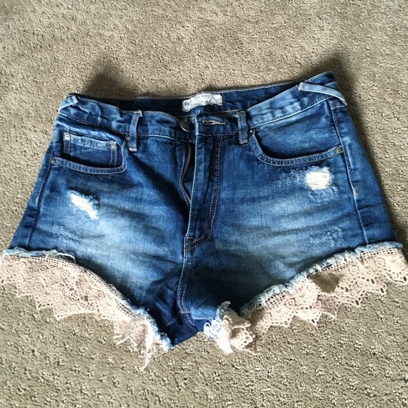 Free People Lacey Denim Cuttoff Shorts