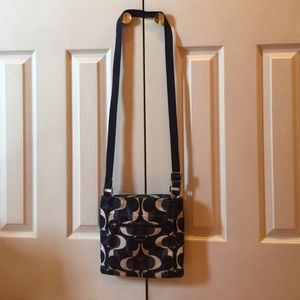 Blue and white Coach satchel!