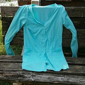 Teal cardigan