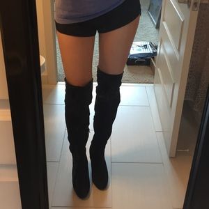 Over the knee H&M black suede boots brand new!