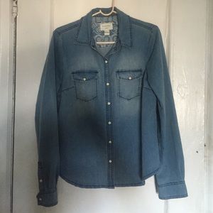 Long sleeve jean shirt