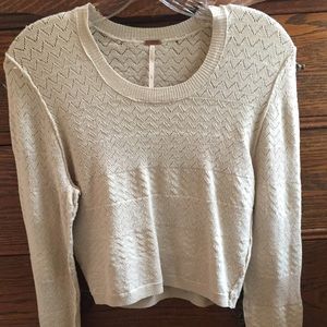 Free People Cropped Sweater, Size Large