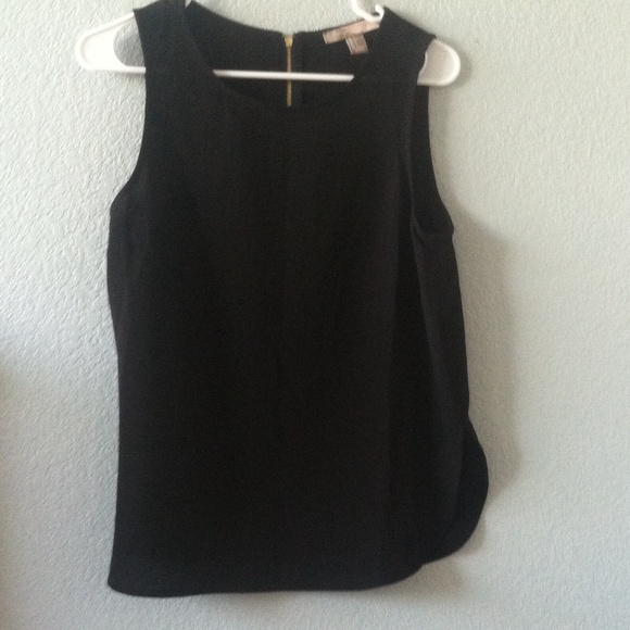 Forever 21 black chiffon back zipper top
