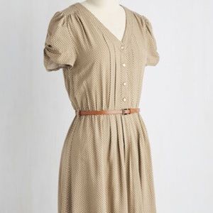 Take to the Wind dress in Tan size M (with belt!)