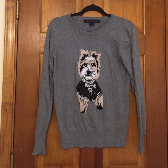 French Connection Sweater with Fabulous Dog