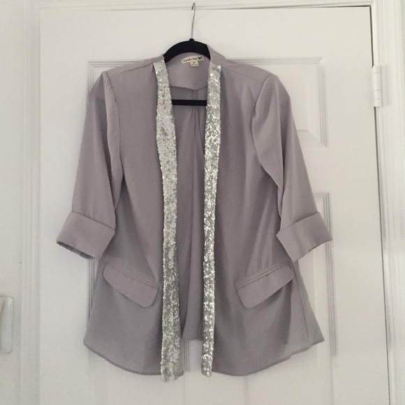 Light Grey Sequin Blazer!