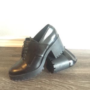 Zara heeled lace up shoes (boots).