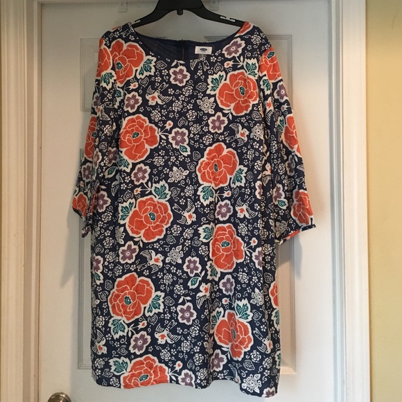 Old Navy 3/4 Sleeve Floral Dress