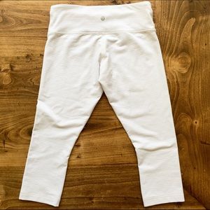 Cropped Pale Pink Gingham Lululemon Leggings