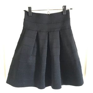 Black high-waisted skirt