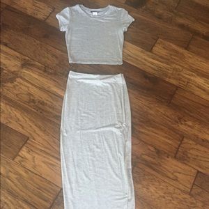 Crop top & skirt