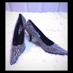 Black and white shoe