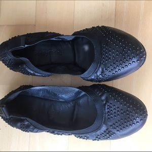 Chloe Black studded ballet flats