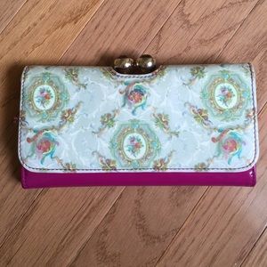 Pink Ted baker wallet with flower details