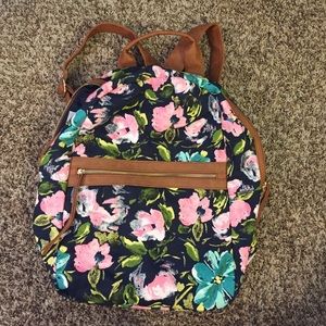 Merona neon floral backpack